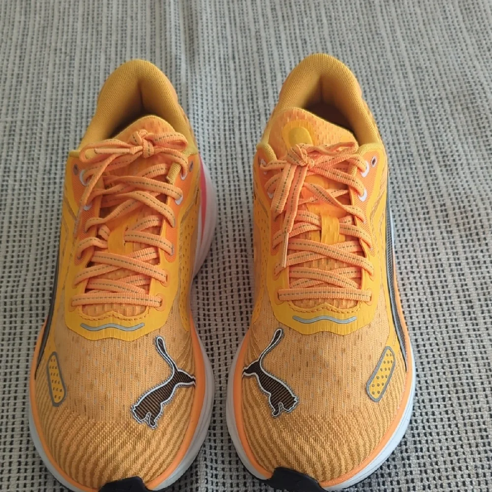 Puma Nitro Orange Black Athletic Shoes with Breathable Mesh - Picture 2 of 9